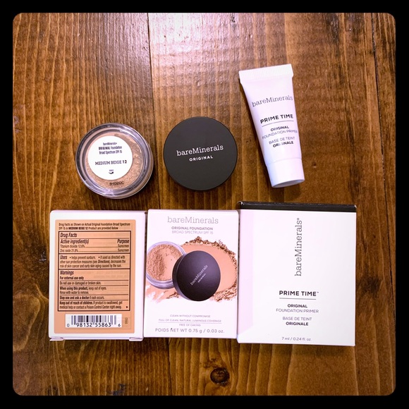 bareMinerals Other - BareMinerals foundation x2 & Prime Time minis